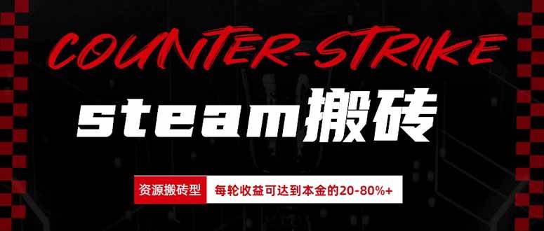 （20275期）Steam搬砖，每轮收益为本金的20-80%，平均每天仅需半小时，新人轻松上手-雄诗网络资源社区