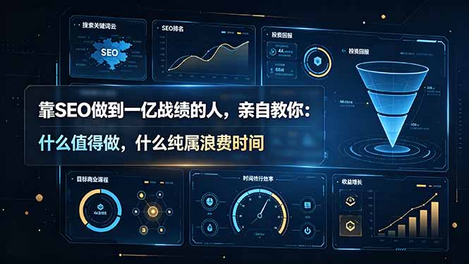 靠SEO做到一亿战绩的人，亲自教你：什么值得做，什么纯属浪费时间【原创双语字幕】-雄诗网络资源社区