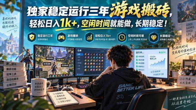 （20631期）三款AI自动化游戏副业，日入千元，可批量矩阵操作适合新手小白！-雄诗网络资源社区