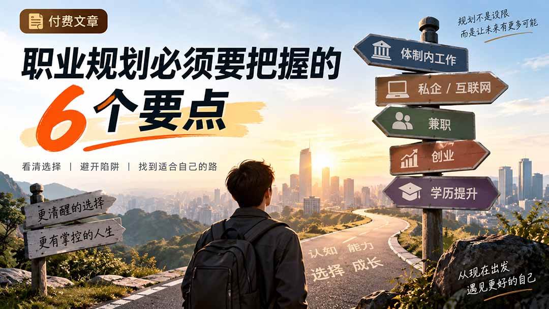 （20422期）付费文章：职业规划必须要把握的6个要点-雄诗网络资源社区