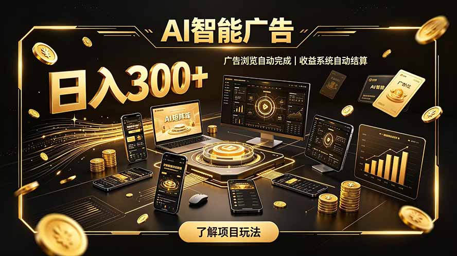 自研 AI 系统|轻资产起步|长期稳定收益|宝妈 上班族轻轻松松日入300+-雄诗网络资源社区