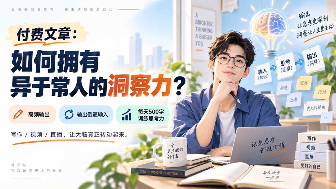 (20558期)付费文章:如何拥有异于常人的洞察力?-雄诗网络资源社区
