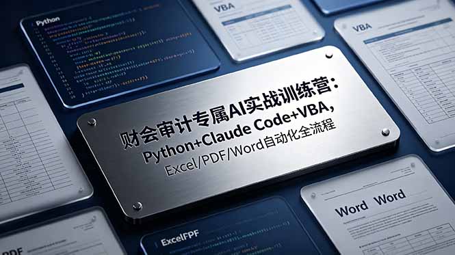 财会审计专属 AI实战训练营:Python+Claude Code+VBA,Excel/PDF/Word自动化全流程-雄诗网络资源社区