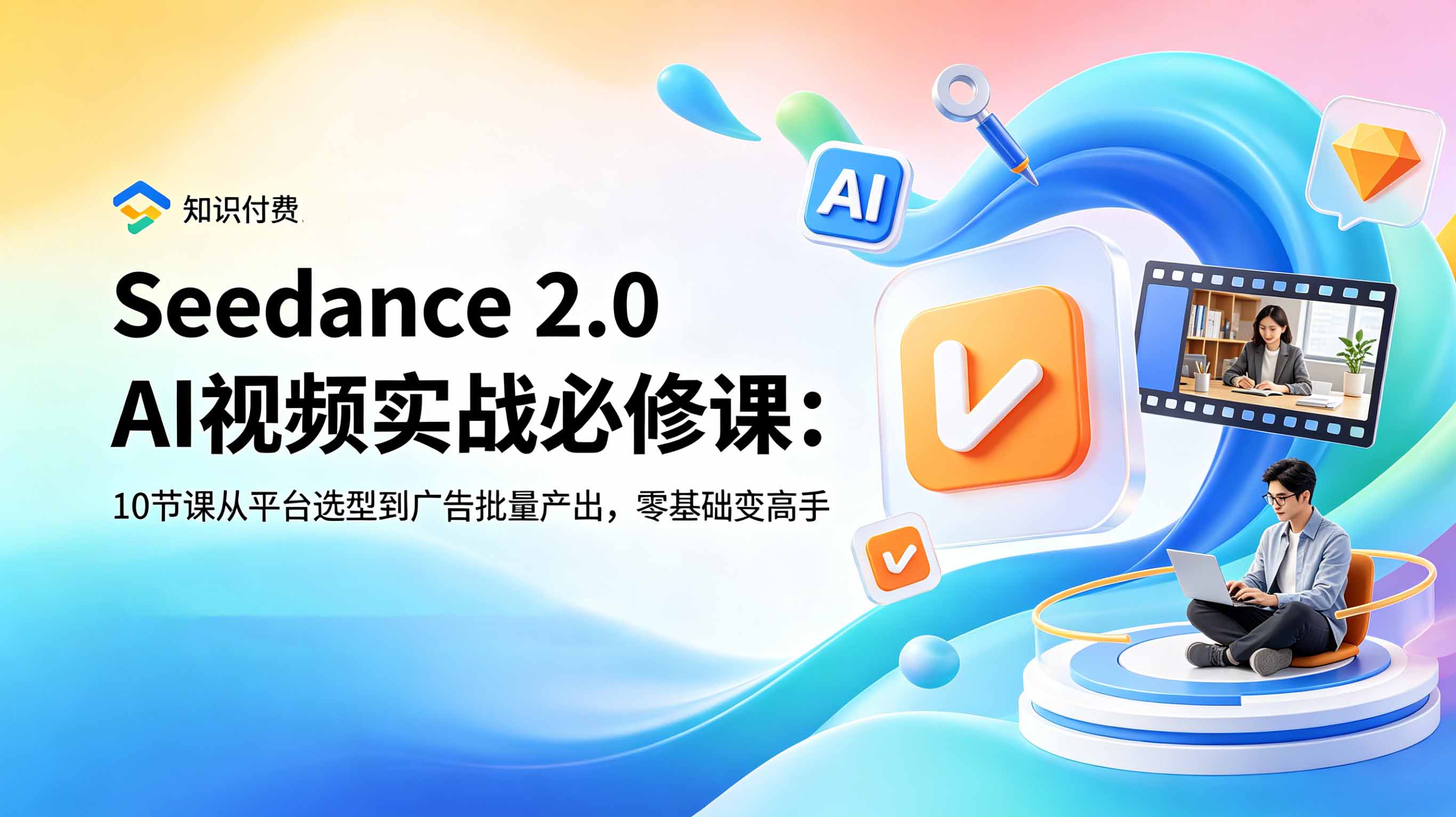 Seedance 2.0 AI视频实战必修课:10节课从平台选型到广告批量产出,零基础变高手-雄诗网络资源社区
