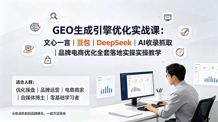 GEO生成引擎优化实战课：文心一言｜豆包｜DeepSeek｜AI收录抓取｜品牌电商优化全套落地实操教学-雄诗网络资源社区
