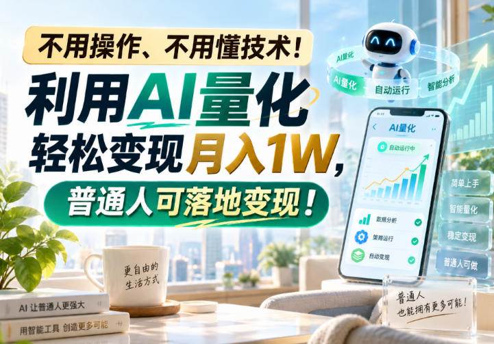 （20429期）利用AI量化轻松变现月入1W，普通人可落地变现，不用操作、不用懂技术！-雄诗网络资源社区