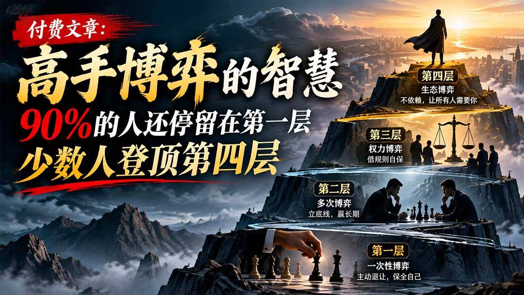 （20628期）【无水印】付费文章：高手博弈的智慧，90%的人还停留在第一层，少数人登顶第四层-雄诗网络资源社区