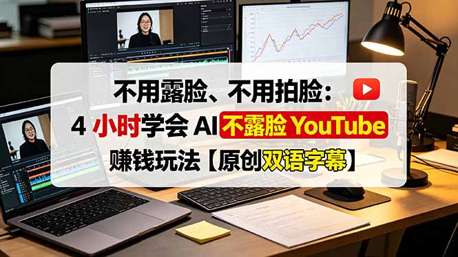 不用露脸、不用拍脸：4 小时学会 AI 不露脸 YouTube 赚钱玩法【原创双语字幕】-雄诗网络资源社区