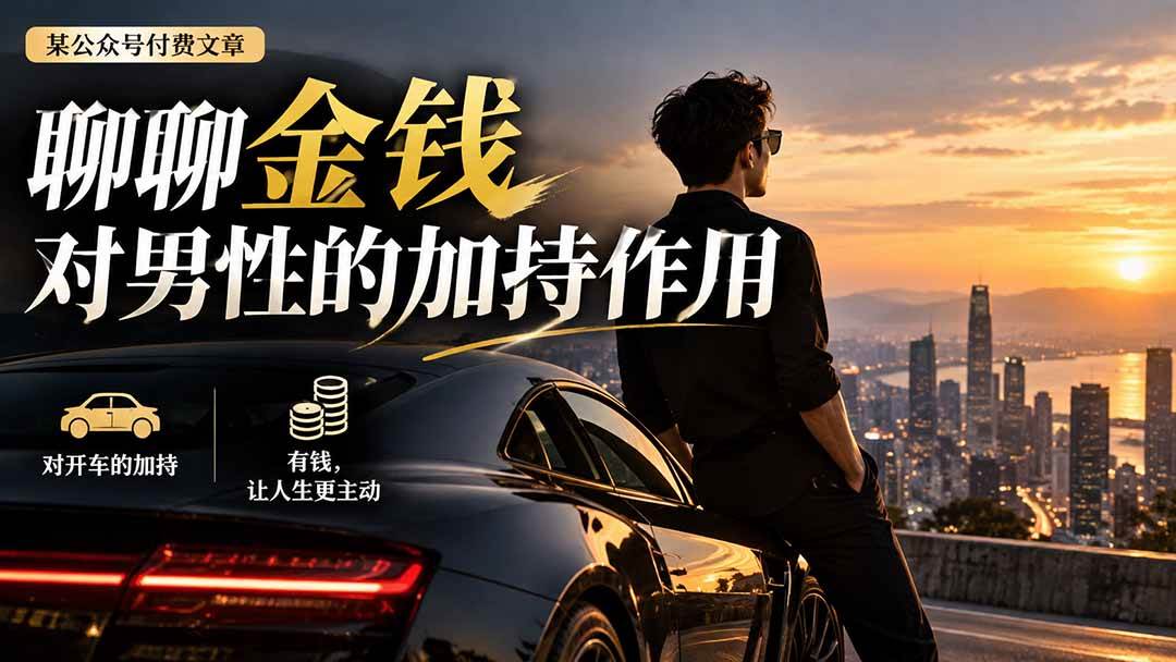 （20627期）【无水印】某公众号付费文章：聊聊金钱对男性的加持作用-雄诗网络资源社区