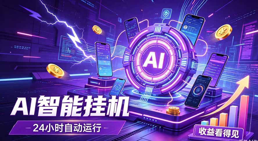 AI智能广告挂机，躺赚新模式 设备托管运行，解放双手持续变现-雄诗网络资源社区
