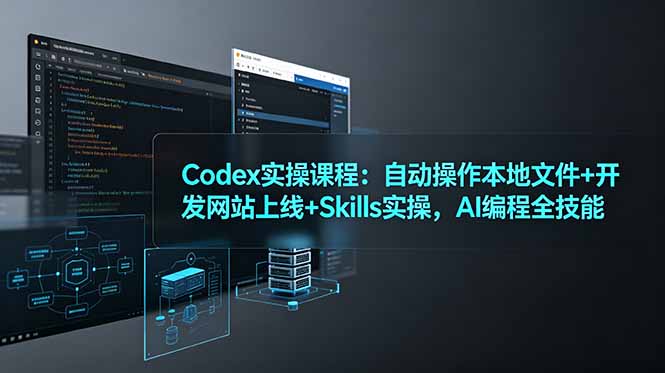 Codex实操课程:自动操作本地文件+开发网站上线+Skills实操,AI编程全技能-雄诗网络资源社区