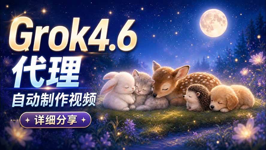 (20560期)Grok 4.6 代理自动制作视频!从提示词到成片全流程详细分享|AI Agent 实操分享-雄诗网络资源社区
