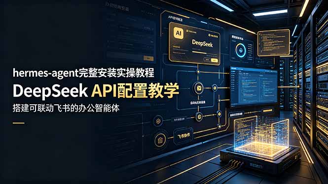 hermes-agent完整安装实操教程，DeepSeek API配置教学，搭建可联动飞书的办公智能体-雄诗网络资源社区