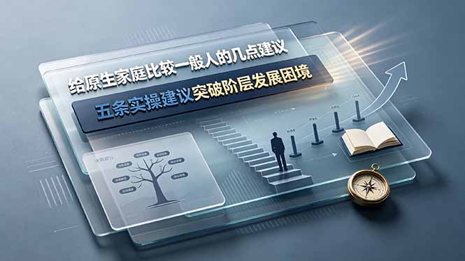 付费文章：给原生家庭比较一般人的几点建议，五条实操建议突破阶层发展困境-雄诗网络资源社区