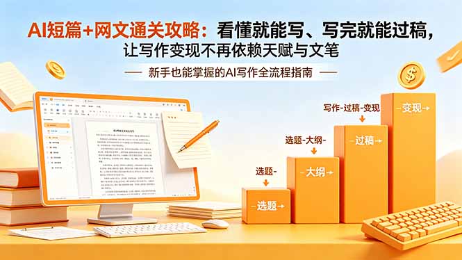 AI短篇+网文通关攻略-更新：看懂就能写、写完就能过稿，让写作变现不再依赖天赋与文笔-雄诗网络资源社区